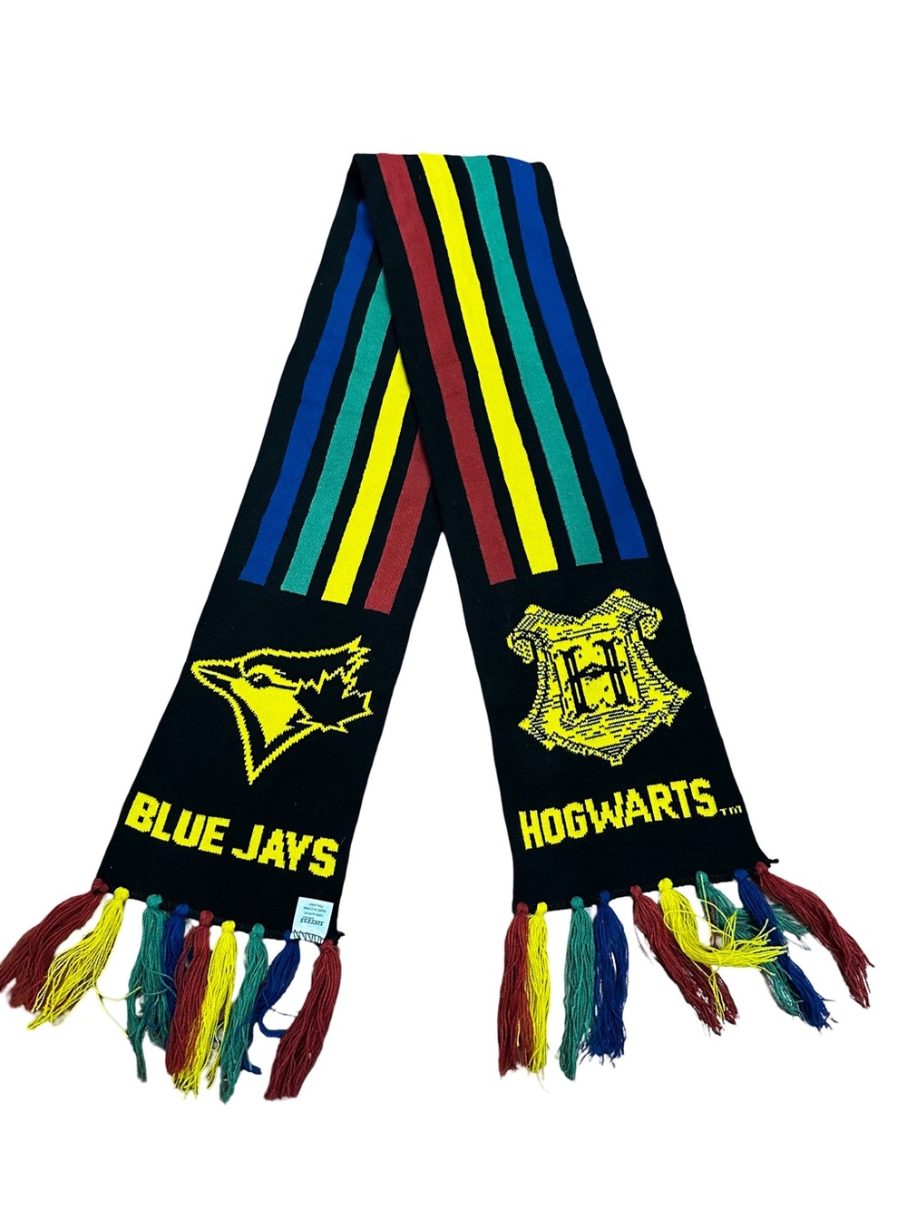 Hogwarts x Blue Jays Black Multi-Stripe Fan Scarf